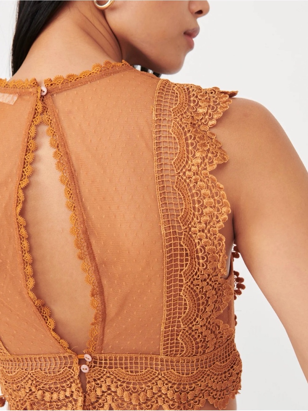 Free People Rust Orange Lace Bralette - Picture 4 of 4